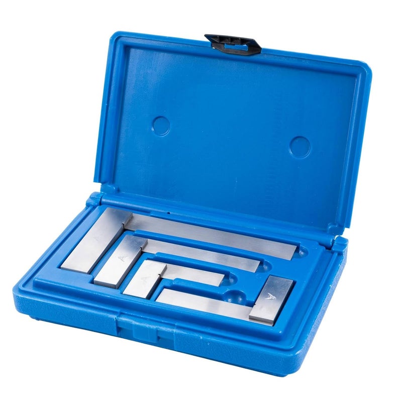 PEC TOOLS Machinist Square Set, 2", 3", 4" and 6" Squares in Case L-Type Testing Measuring Tool - Image 1